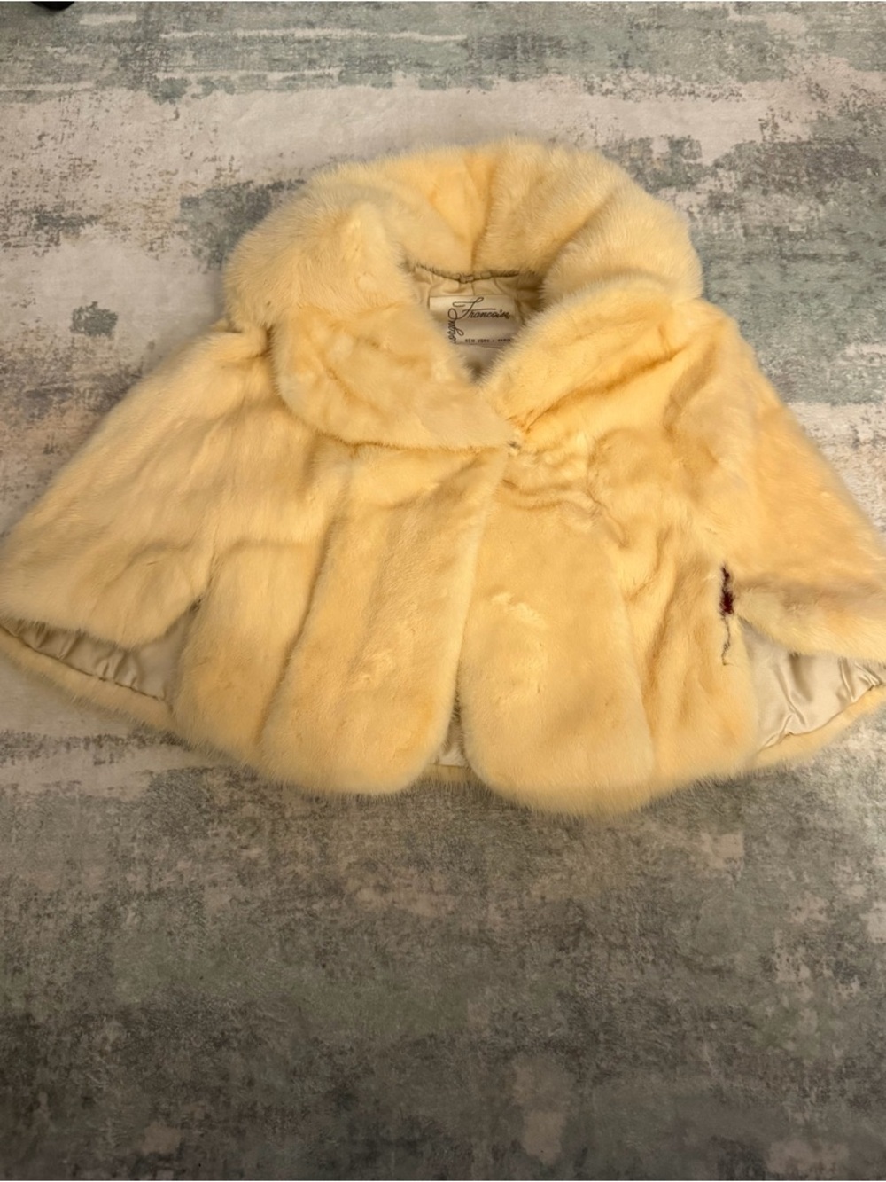 Vtg Georges Francoise Mink Shawl